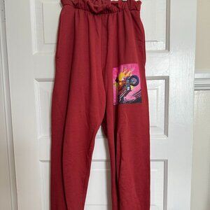 BOYS LIE 'Break the Cycle' Sweatpants - XS, Red
